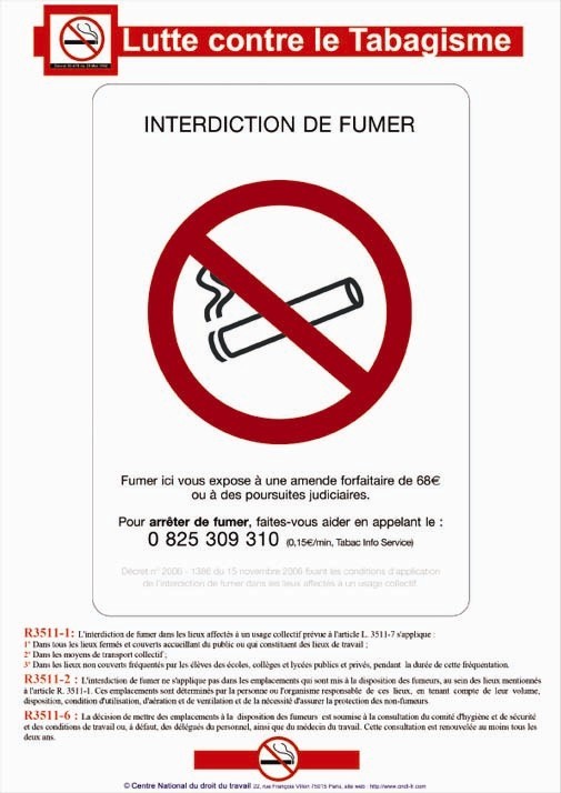Interdiction de fumer