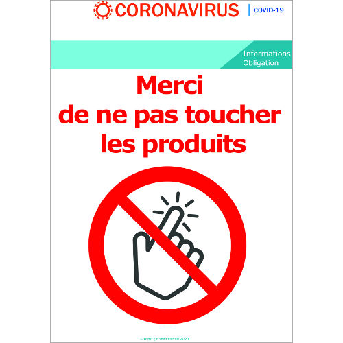 Ne pas toucher les produits - Signalétique