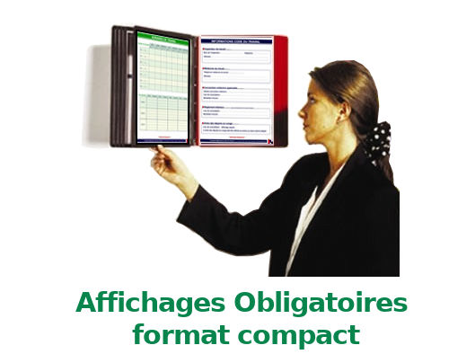 Pack d'affichages obligatoires Intégral avec son support mural- 2026