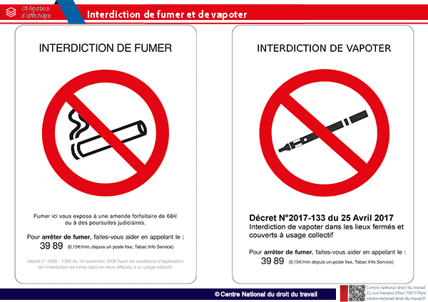 Interdiction de Fumer et de vapoter